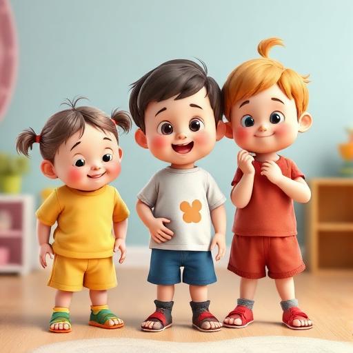 Cabeça, ombro, joelho e pé