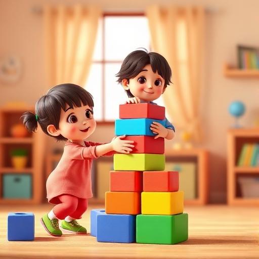 Construção com blocos grandes