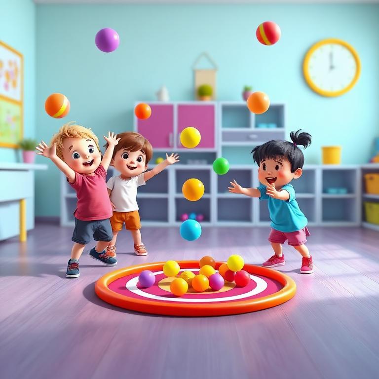 Jogar bolas dentro do arco