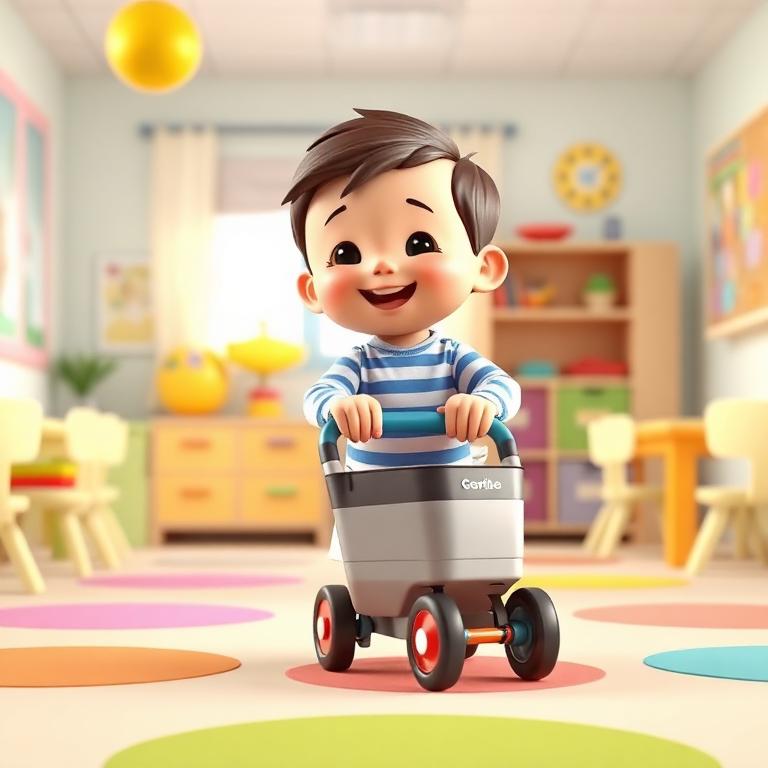 Caminhar empurrando carrinho