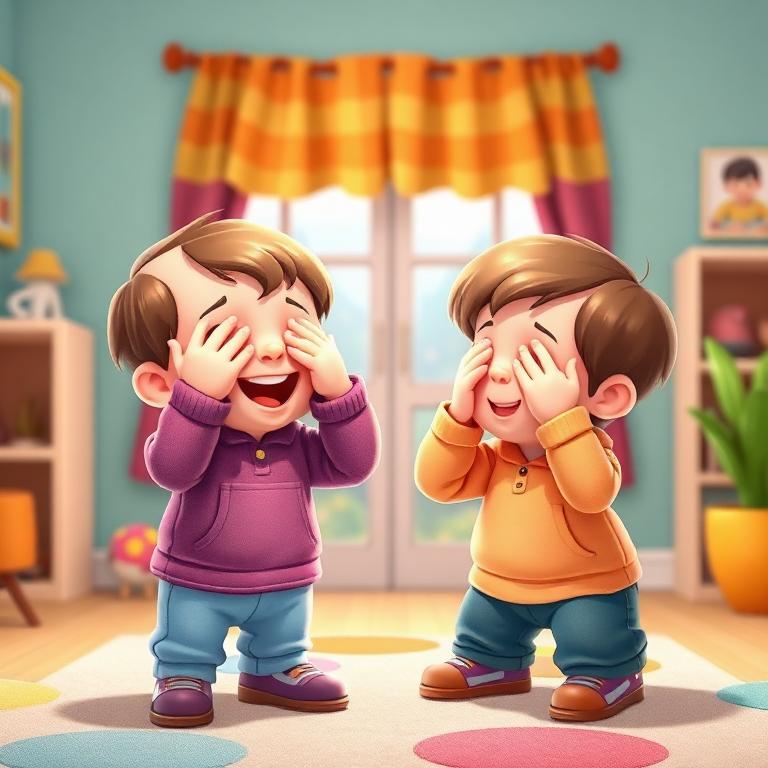 Brincar de esconder e achar