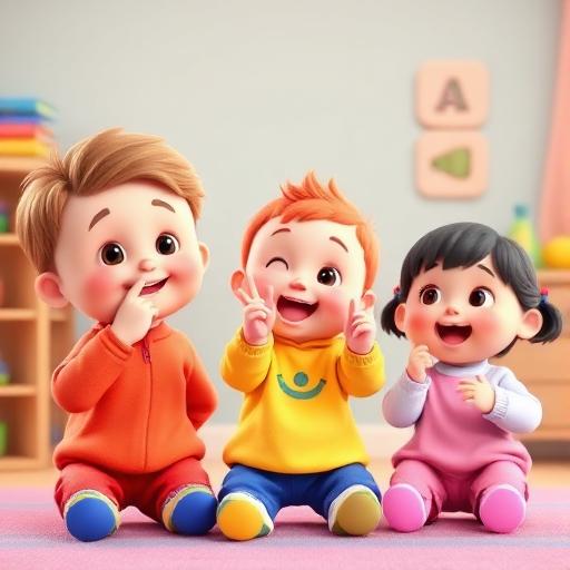 Contar até três com gestos