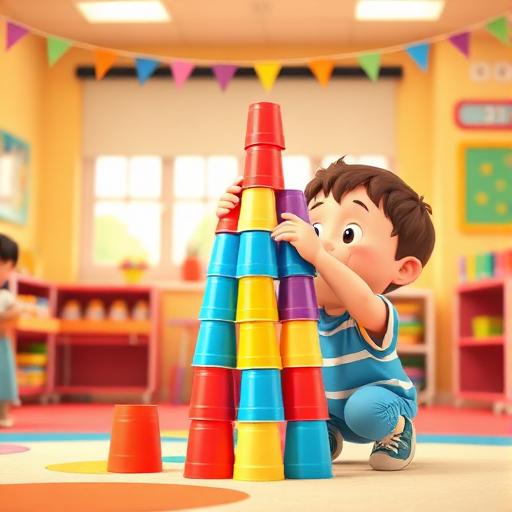 Brincar de empilhar copos