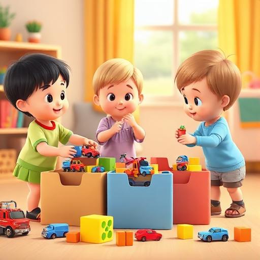 Guardar brinquedos por tipo