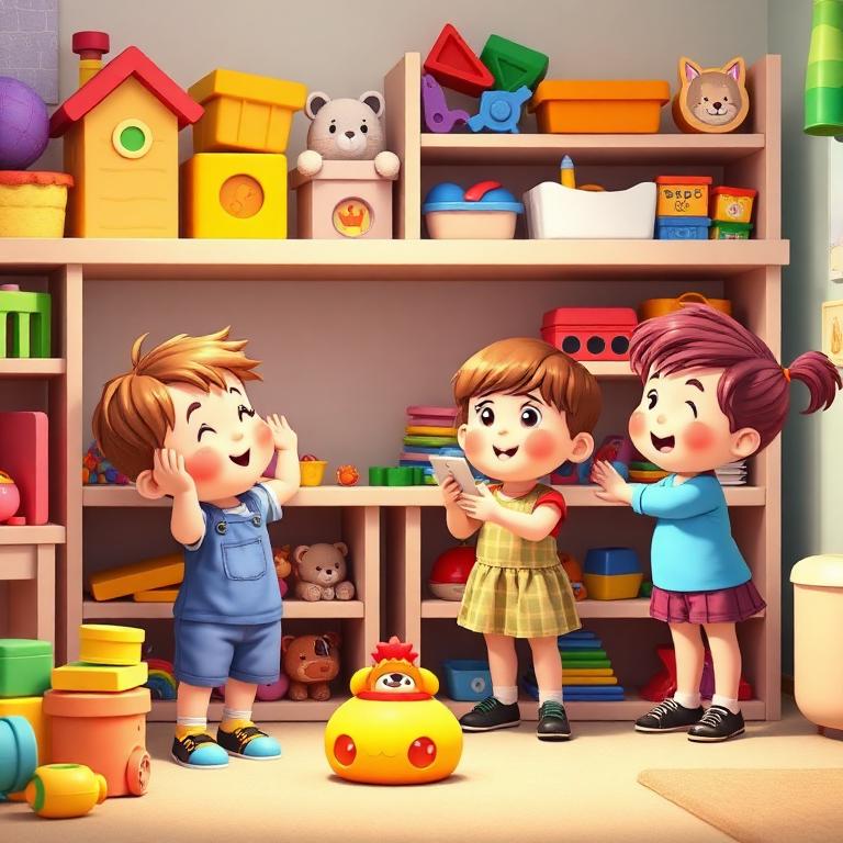 Organizar brinquedos cantando