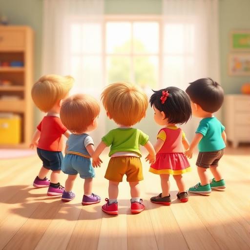 Brincar de roda com passos