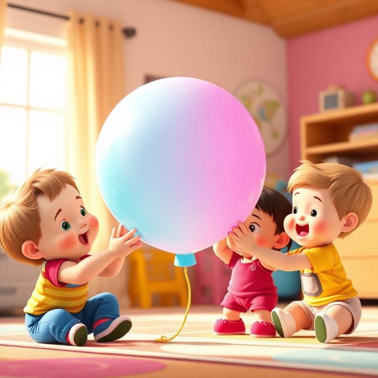 Sons com balão cheio de ar