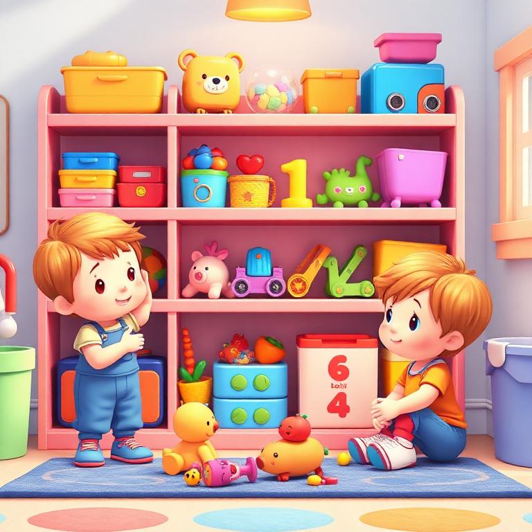 Guardar brinquedos com contagem