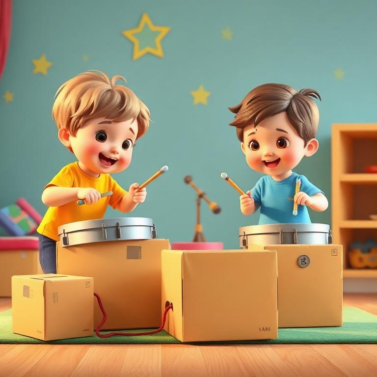 Sons com caixas de papelão