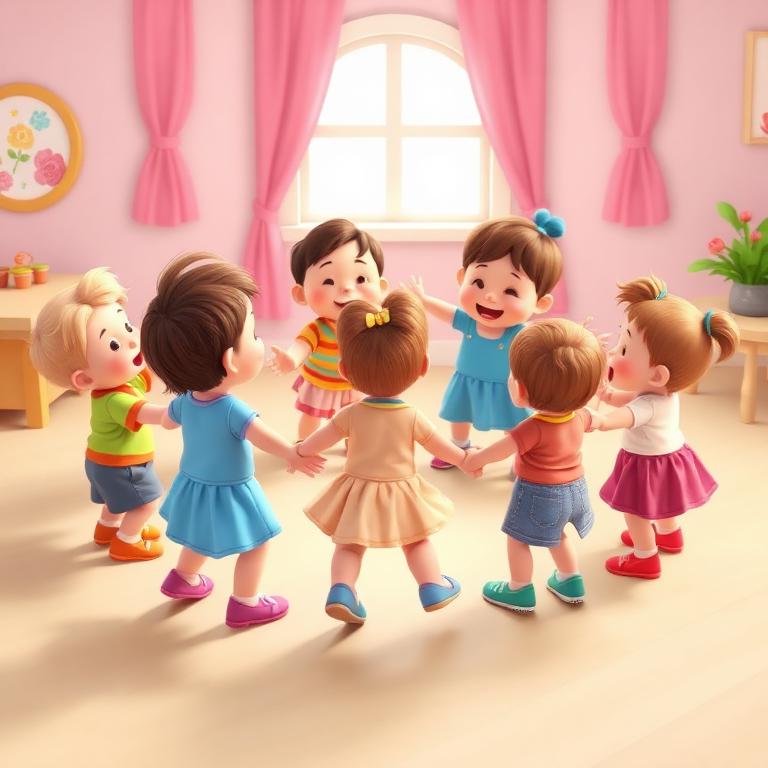 Brincar de roda com movimentos de