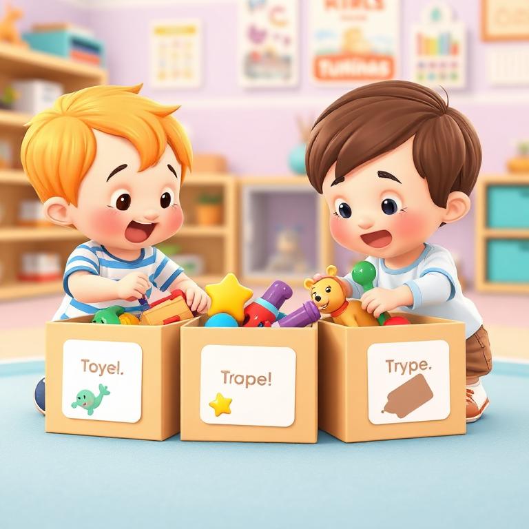 Guardar brinquedos por tipo