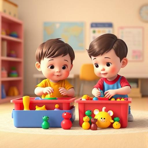 Separar brinquedos por tamanho