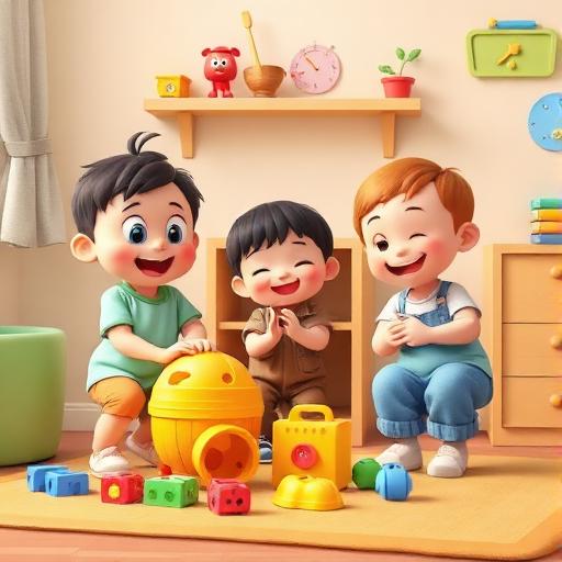 Guardar brinquedos cantando música